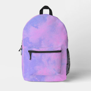 Stylish Storm cloud effect pattern Pink & Purple Printed Backpack