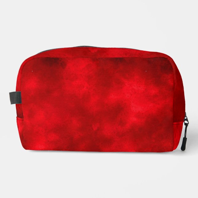 Stylish Storm cloud effect pattern Red Dopp Kit (Front)