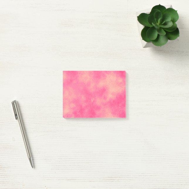 Stylish Storm cloud effect pink Post-it Notes (Office)