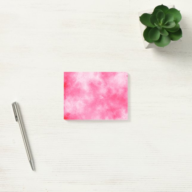 Stylish Storm cloud effect pink Post-it Notes (Office)