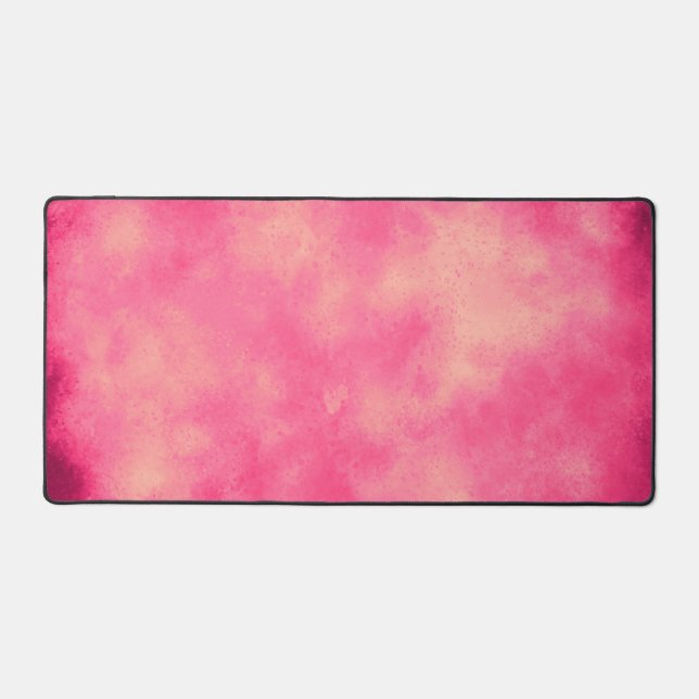 Stylish Storm cloud effect Pink Yellow Desk Mat (Front)