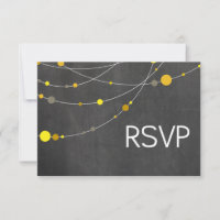 Stylish Strands RSVP chalkboard yellow