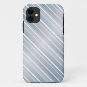 Stylish striped grey-blue iPhone 11 case