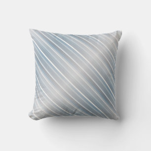 Stylish striped grey-blue  cushion
