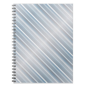Stylish striped grey-blue notebook