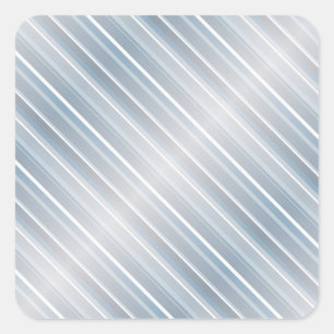 Stylish striped grey-blue  square sticker