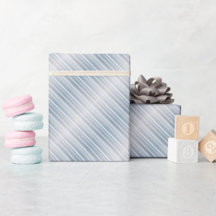 Stylish striped grey-blue wrapping paper