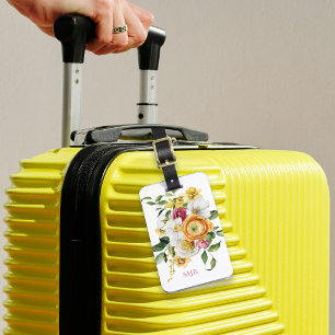 Stylish Stripes and Typography Luggage Tag