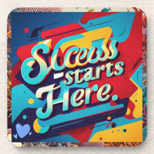 "Stylish Success Statement" Coaster