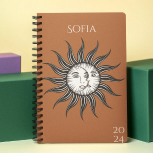 Stylish Sun & Moon Design l Monogrammed Personal Planner