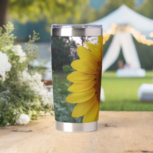 Stylish Sunflower Print Insulated Tumbler