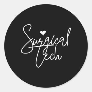 Stylish Surgical Tech Classic Round Sticker