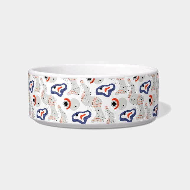 Stylish Swirls and Curbs Abstract Pattern Bowl (Front)