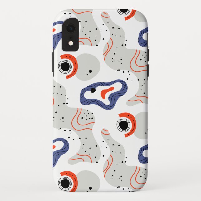 Stylish Swirls and Curbs Abstract Pattern Case-Mate iPhone Case (Back)