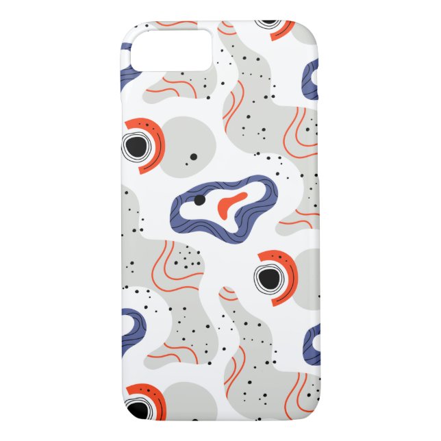 Stylish Swirls and Curbs Abstract Pattern Case-Mate iPhone Case (Back)
