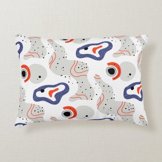 Stylish Swirls and Curbs Abstract Pattern Decorative Cushion (Front)