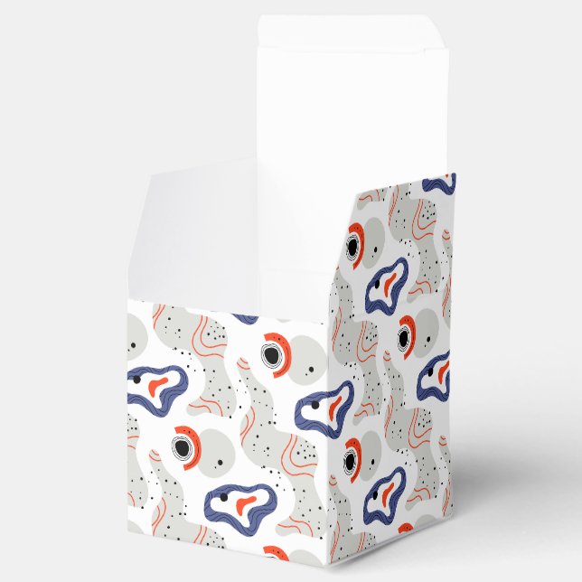 Stylish Swirls and Curbs Abstract Pattern Favour Box (Opened)
