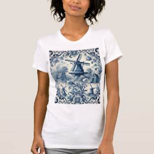 Stylish T-shirt with vintage tile design