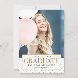 Stylish Tag Graduation Announcement Invitation