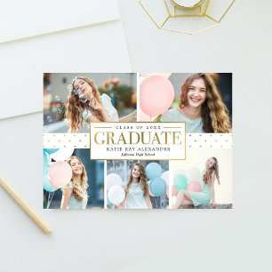 Stylish Tag Graduation Announcement Invitation