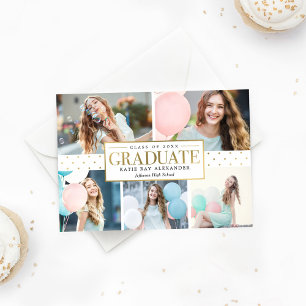 Stylish Tag Graduation Announcement Invitation
