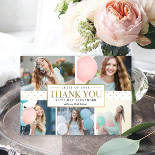 Stylish Tag Graduation Thank You Card
