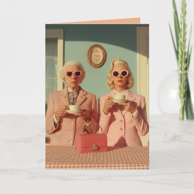Stylish Tea Time Duo Card (Front)