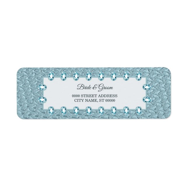 Stylish Teal Decorative Return Address Label (Front)