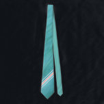 Stylish Teal Tie<br><div class="desc">This stylish tie is in shades of teal and turquoise with slim stripes of white and coral.</div>