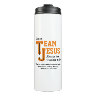 Stylish TEAM JESUS Christian Monogram Thermal Tumbler