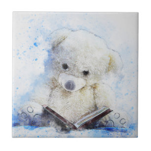 Stylish Teddy Bear Ceramic Tile