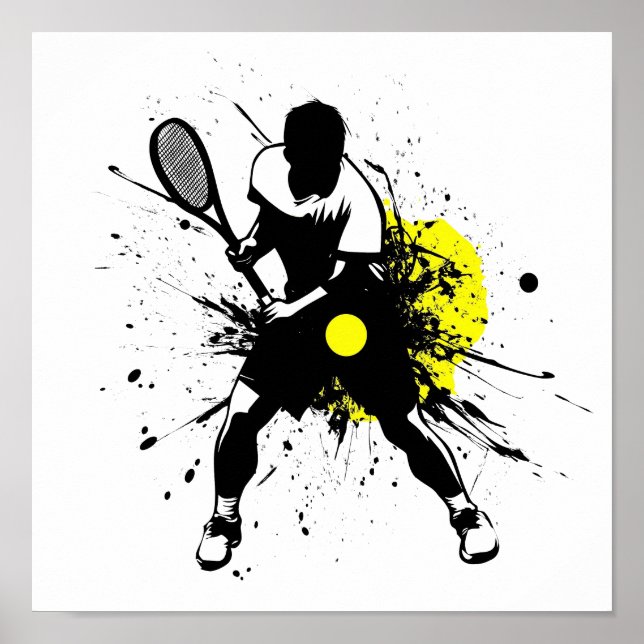 Stylish Tennis Art  Poster (Front)