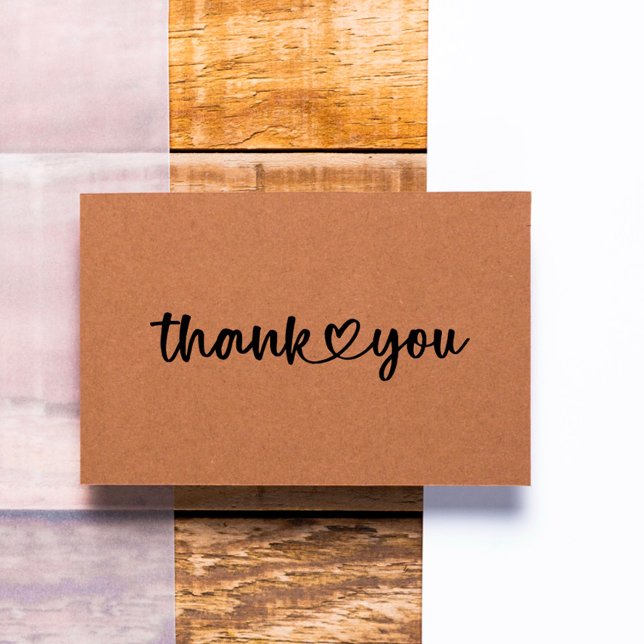  Stylish Thank You Script Heart Rubber Stamp (Creator Uploaded)