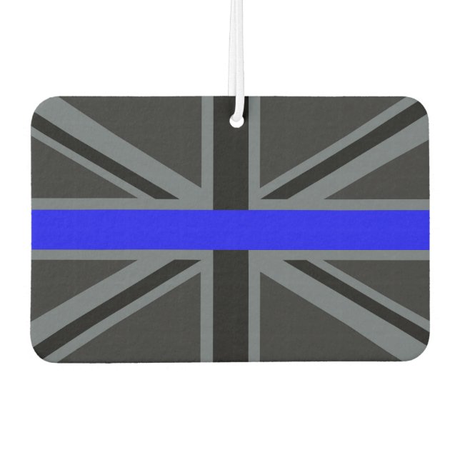 Stylish Thin Blue Line Union Jack Car Air Freshener (Front)