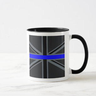 Stylish Thin Blue Line Union Jack Mug