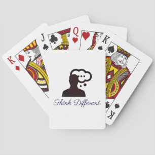 Stylish Think Different Quote Premium Poker Card