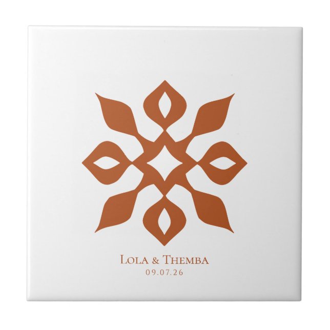 Stylish Thoughtful Wedding Gift Ceramic Tile (Front)