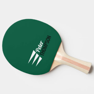 Stylish Three Stripes Name green Ping Pong Paddle