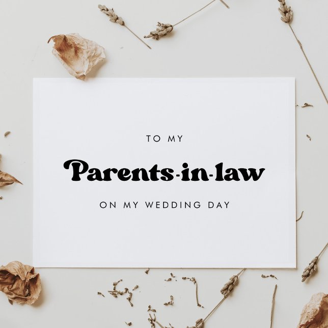 Stylish To my parents-in-law on my wedding day (Creator Uploaded)