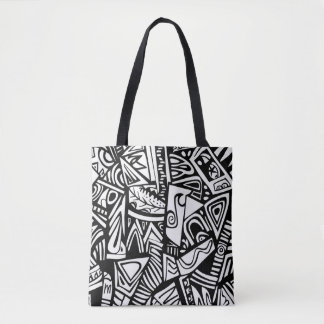 Stylish Tote Bag with Decorative Pattern - Unique