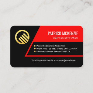 Stylish Trapezium Layers Business Owner Card