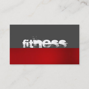 Stylish Trend Grey Red Fitness Sport Business Card