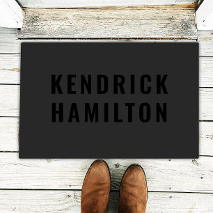 Stylish Trendy Black Out Modern Minimalist Simple  Doormat