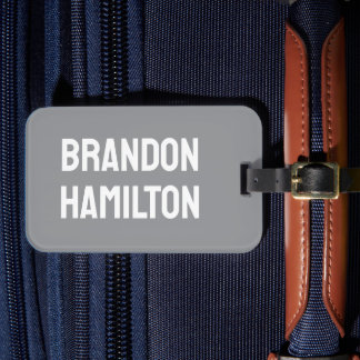 Stylish Trendy Black Out Modern Minimalist Simple Luggage Tag