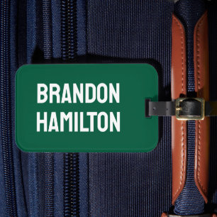 Stylish Trendy Black Out Modern Minimalist Simple Luggage Tag