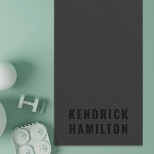 Stylish Trendy Black Out Modern Minimalist Simple Yoga Mat