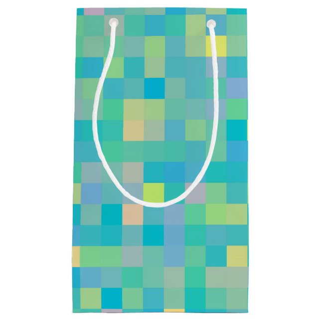 Stylish Trendy Cheerful Multicolor Mosaic Pattern Small Gift Bag (Front)