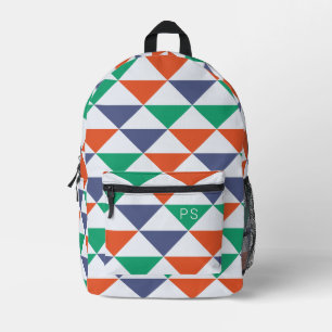 Stylish Trendy Colourful Monogram Initials Printed Backpack