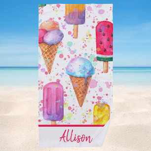 Stylish Trendy Girly Colourful Fun Beach Towel