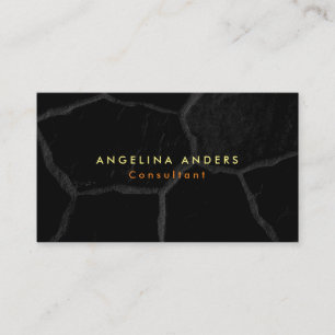 Stylish Trendy Grey Black Stone Plain Modern Business Card